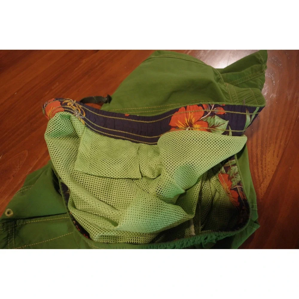 Tommy Bahama Relax Mens 3XT Green Swim Trunks Cargo Board‎ Shorts Mesh Lined
